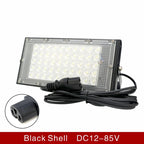 50W DC 12-85V IP65 LED Portable Flood Light 5000lm CRI 85+ 180° SMD2835 Battery Connect