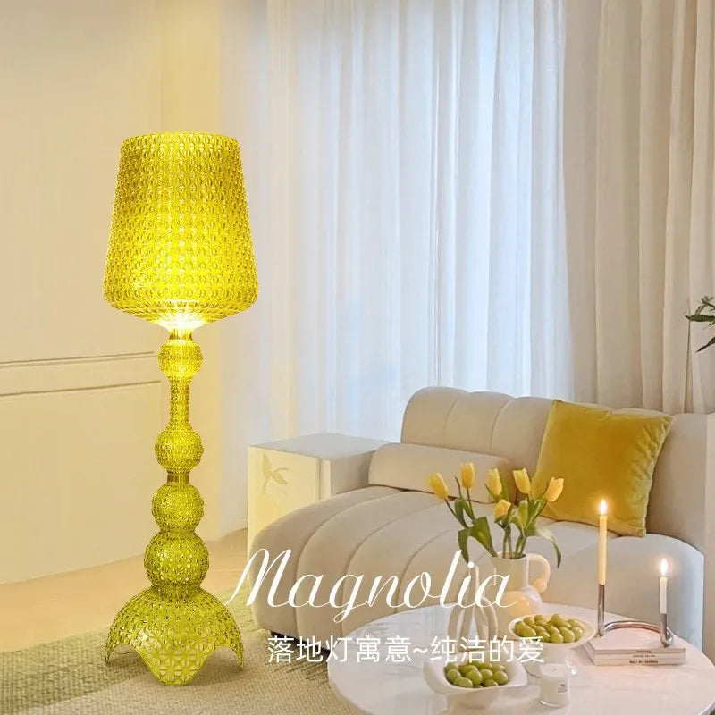 Italian Designer Hollowed Acrylic Floor Lamp E27 500x1650mm AC 110-240V White Black Blue