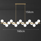 Modern Multi-Head Ironware Acrylic Pendant Chandelier 7-19 Heads 45-95W AC 90-265V