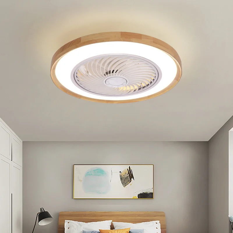 Nordic Wood LED Ceiling Fan 50cm 72W 6-Speed 3-CCT App Remote AC 110-220V 4.2kg
