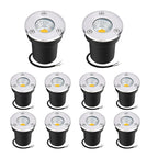 IP66 LED Underground Ground Light 5W 10W 15W AC 85-265V or DC 12-24V CRI 80 Aluminum Waterproof Garden Landscape Villa 6 Pack