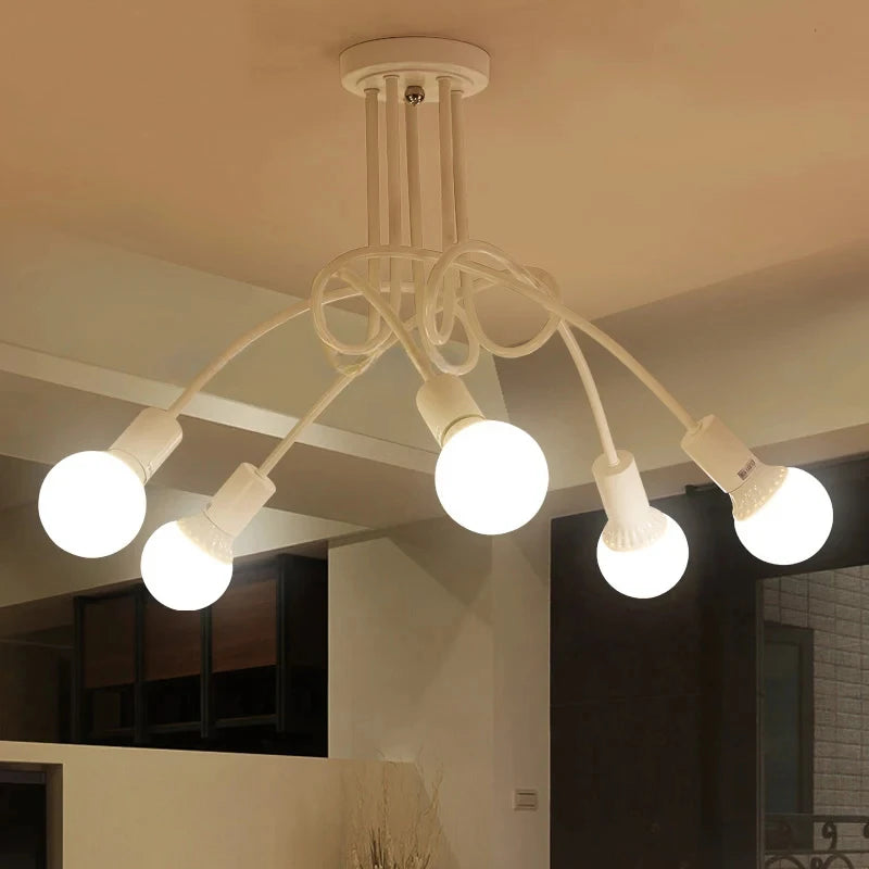 Modern Minimalist Branch Chandelier E26 E27 Iron AC 110-240V Hotel Restaurant Living Room