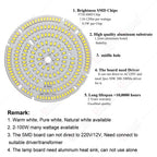 10-Pack SMD5730 LED Lamp Board 3W-24W JST Pre-Welded Connector 32-100mm Warm Natural Cool