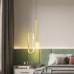 Nordic LED Pendant Light E26 E27 11W 3-Color Switchable Iron Acrylic Black Gold 90-260V