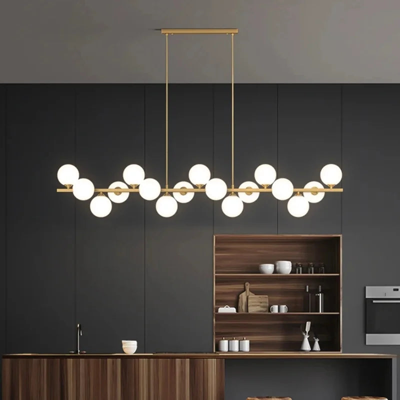 Modern Multi-Head Ironware Acrylic Pendant Chandelier 7-19 Heads 45-95W AC 90-265V