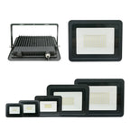 LED Flood Light 10W 20W 30W 50W 100W IP68 120° AC 110-240V Die-Cast Aluminum Black Shell