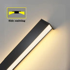 IP65 Motion Sensor LED Outdoor Linear Wall Lamp 20W to 62W Black Iron Baked Aluminum AC 85-265V Garden Villa Porch 21.7in to 78.7in
