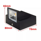 IP65 Waterproof Outdoor LED Wall Light 5W Aluminum Black 85-265V Garden Balcony Sconce