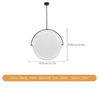 Nordic Fabric Pendant Light Creative Art Dining Table Restaurant Iron Polished Chrome 90-260V