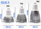 10-Pack COB LED Spotlight 5W 7W 9W GU10 MR16 E27 E14 CRI 85+ 90lm/W 60° AC 85-265V 3-Color