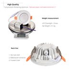 IP65 Waterproof LED Recessed Downlight 5W 7W 9W 12W 15W Epistar SMD5730 120° AC 85-265V