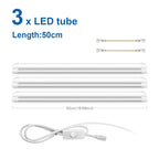 25W T8 LED Tube 50cm SMD2835 120° CRI 80+ AC 85-265V Warm Neutral Cool White Aluminum