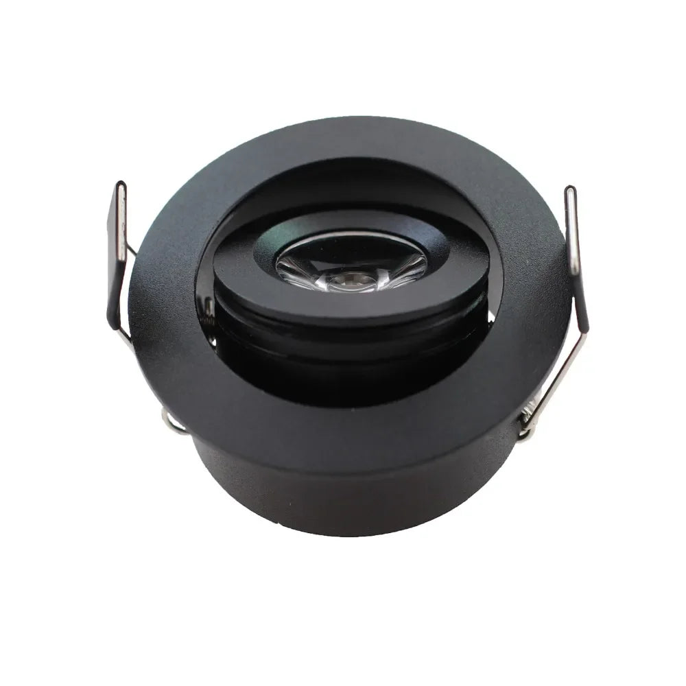 3W LED Recessed Downlight D52mm 41mm Cutout 45° 180lm AC 85-265V Black Aluminum 3-Color