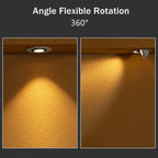 Dimmable COB LED Recessed Downlight 360 Degree Rotating 5W 7W 9W 12W Aluminum Knob Switch AC 85-265V Indoor Ceiling Spot