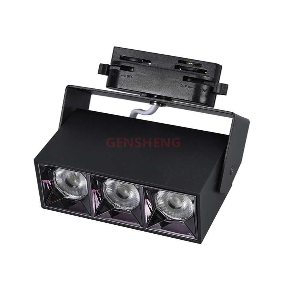 Dimmable LED Track Spotlight 12W-40W Epistar CRI 90+ 110lm/W 3-CCT AC 90-260V Aluminum