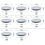 Ultra-Thin Dimmable Round LED Recessed Downlight 3W 6W 9W 12W 18W AC 85-265V External Driver