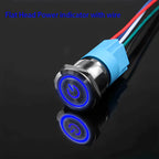 LED Illuminated Metal Push Button Switch 16mm 19mm 22mm 5A Momentary Latching 3-220V 5 Colors