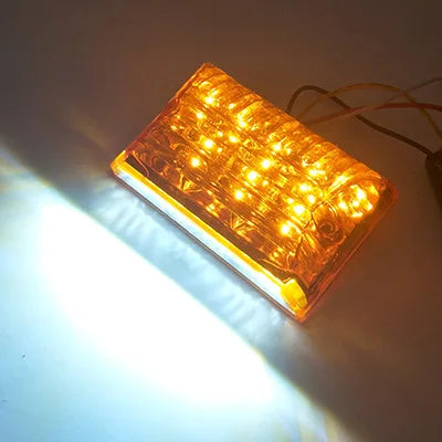 20-LED Truck Side Marker Turn Signal Light 8W DC 24V 65x102mm 4-Wire Universal