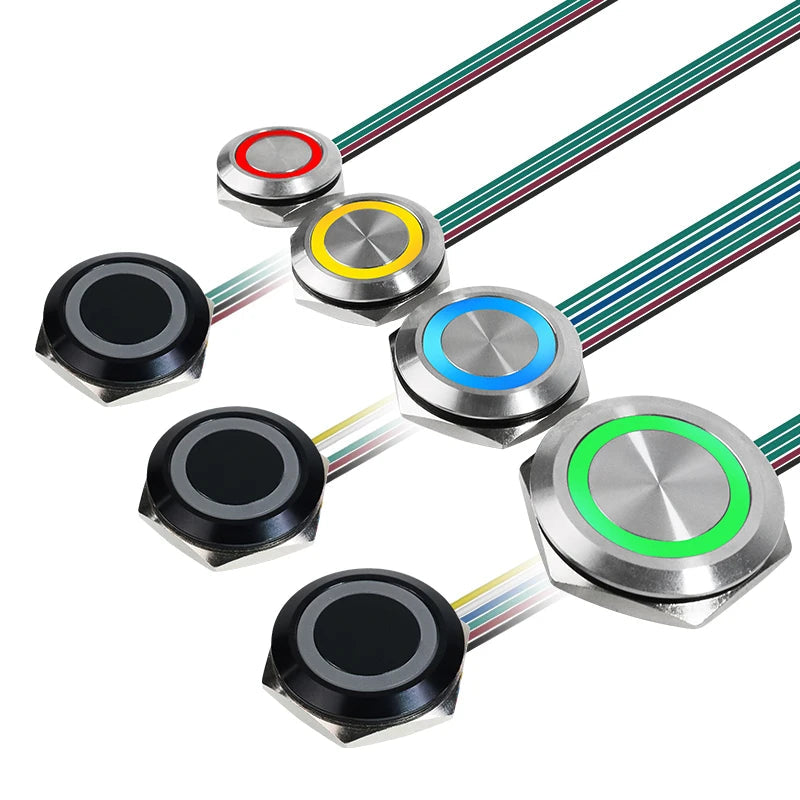 Momentary Push Button Switch 19mm 22mm 25mm 30mm 1A Ultra-Short Stainless Steel Waterproof