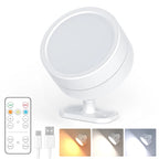 Rechargeable Magnetic LED Wall Lamp 360 Degree Rotating Touch and Remote Control Dimmable USB 5V 1.8W Bedroom Living Room