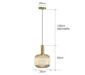 Nordic Glass LED Pendant Light E26 Single Head Cord Pendant Metal AC 90-260V Kitchen Island Bedroom Restaurant Cafe Hotel