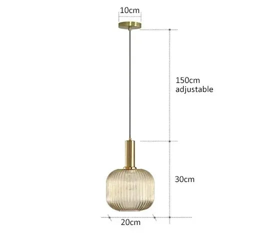 Nordic Glass LED Pendant Light E26 Single Head Cord Pendant Metal AC 90-260V Kitchen Island Bedroom Restaurant Cafe Hotel