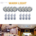 DC 12V LED Interior Dome Ceiling Spot Light 3W 300lm Warm White 3000K Aircraft 6063 Aluminum 70x55mm RV Caravan Boat 8 Pack