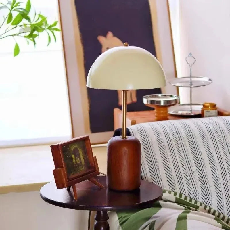 Vintage French Style Table Lamp E14 Iron ABS Shade Button Switch AC 90-260V Study Bedroom
