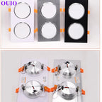 Dimmable Anti-Glare COB LED Recessed Downlight 14W 20W 24W Dual Head Epistar 85-265V