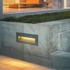 IP65 LED Outdoor Step Wall Light PIR Sensor or Switch Control Die Cast Aluminum Warm White Cool White AC 85-265V or DC 12-24V Black White