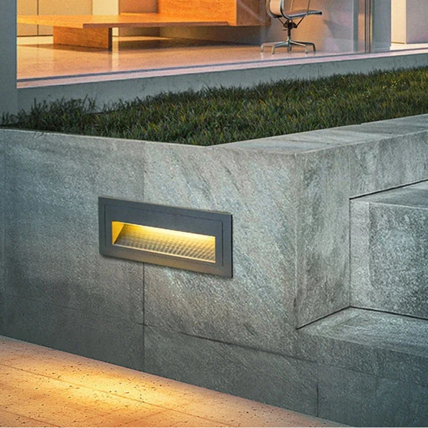 IP65 LED Outdoor Step Wall Light PIR Sensor or Switch Control Die Cast Aluminum Warm White Cool White AC 85-265V or DC 12-24V Black White