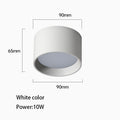 LED Surface Mounted Downlight 7W 10W Aluminum No Cut Hole Required AC 90-260V 90mm x 65mm Living Room Bedroom White Black