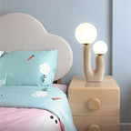 Nordic Double-Head G9 LED Table Lamp Resin Frosted Glass Knob Switch AC 90-260V Bedroom