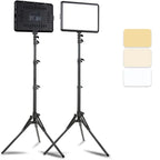 8/12 Inch LED Photography Video Panel Light 12W 15W 1700lm CRI 85+ 2800-7000K 5V USB-C Tripod