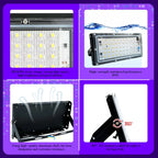 LED Flood Light 50W 100W SMD2835 CRI 85+ 180° IP65 AC 110-240V Warm Cool White