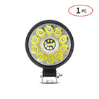 3-Inch 63W LED Work Light IP67 DC 9-32V Spot 30° Flood 60° 6300lm 6000K Stainless Bracket