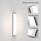 IP65 LED Linear Wall Light Brushed Stainless Steel Acrylic 30cm to 240cm AC 85-265V Outdoor Garden Villa Balcony Wall Washer