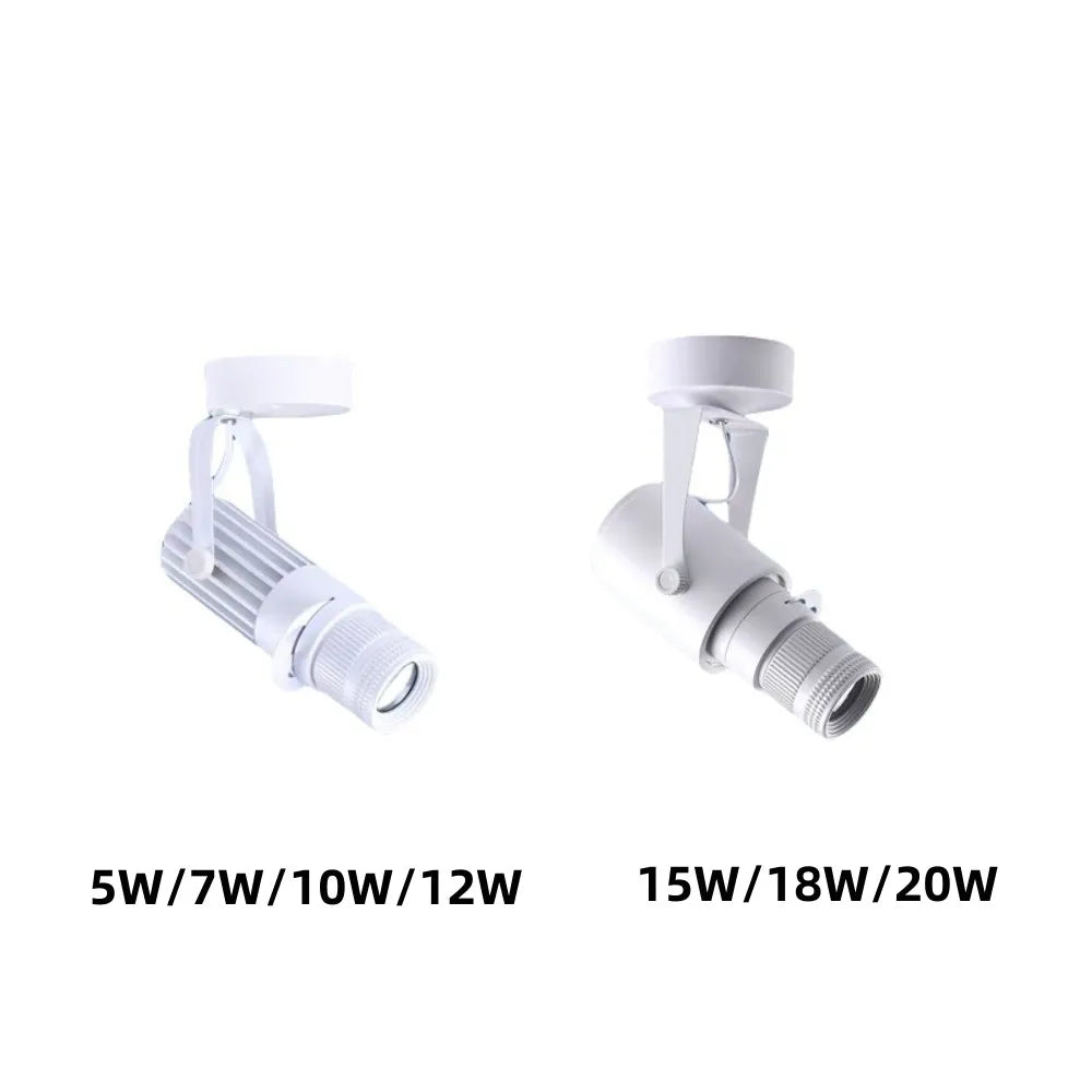 Dimmable Zoomable COB LED Surface Mount Spotlight 5W 7W 10W 12W 15W 18W 20W Frosted Aluminum 15 to 20 Degree AC 85-265V Black