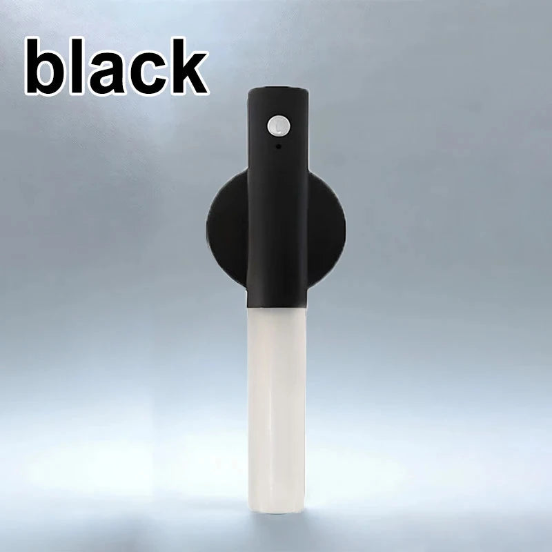 USB Rechargeable Magnetic LED Wall Lamp Motion Sensor 3 Modes 3 Color Temperatures Dimmable ABS Wood Grain Black Dark White Indoor