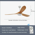 Modern Wooden Ceiling Fan Remote Control Light