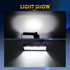 7-Inch Slim Dual-Row LED Light Bar 19W 6500K 60° DC 12-24V ECE Offroad ATV Truck