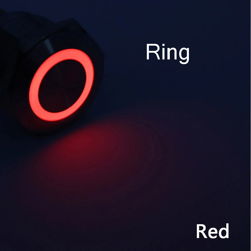 Metal LED Push Button Switch 12 16 19 22mm IP65 Self-Reset Self-Lock 5A 250V CE RoHS CCC