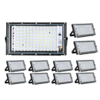 50W 100W IP65 LED Flood Light SMD2835 CRI 85+ 180° AC 110V 220V Warm Cool White 4-Pack
