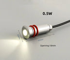 Mini IP68 LED Underwater Spotlight Stainless Steel DC 12-24V RGB 7-Color Auto Pool Garden