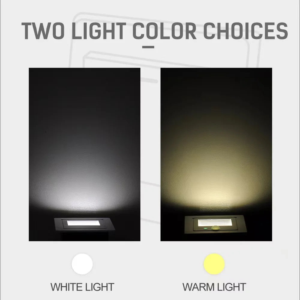 3W IP65 LED Stair Step Wall Lamp 100lm/W AC 85-265V White Black Gray Warm Natural Cool