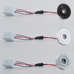 10-Pack 1W 3W Mini LED Recessed Spotlight 45° CRI 80+ IP52 D52mm AC 85-265V White Black Silver