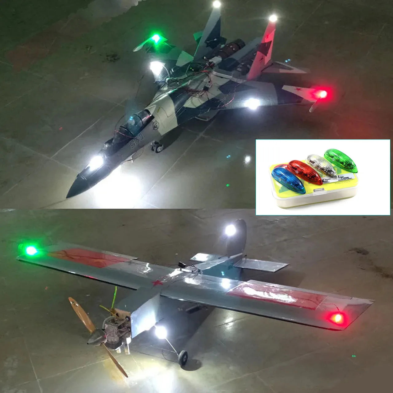 ZMR RC Navigation LED Light 4 Modes Rechargeable Li-Po 85mAh 5g 47mm Airplane Drone