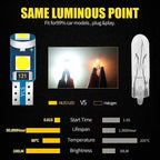 T5 W3W W1.2W LED Dashboard Bulb 3-SMD3030 1W Canbus DC 12V 7 Colors 2-10 Pack