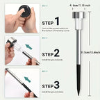 Solar LED Garden Stake Path Light IP65 Waterproof Dusk-to-Dawn Auto Lawn Lamp