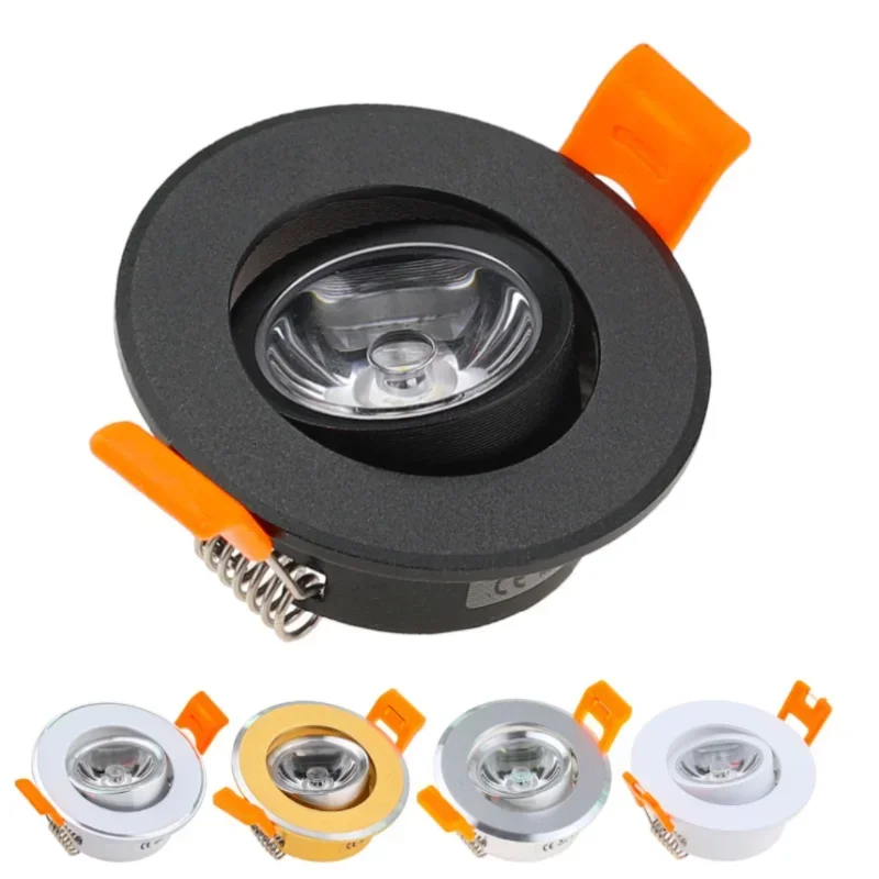 6-Pack 3W Mini LED Recessed Spotlight D68mm 50mm Cutout 30° 180lm Dimmable AC 85-265V
